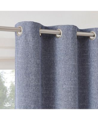 Tula Crosshatch 100% Blackout Grommet Curtain Panel