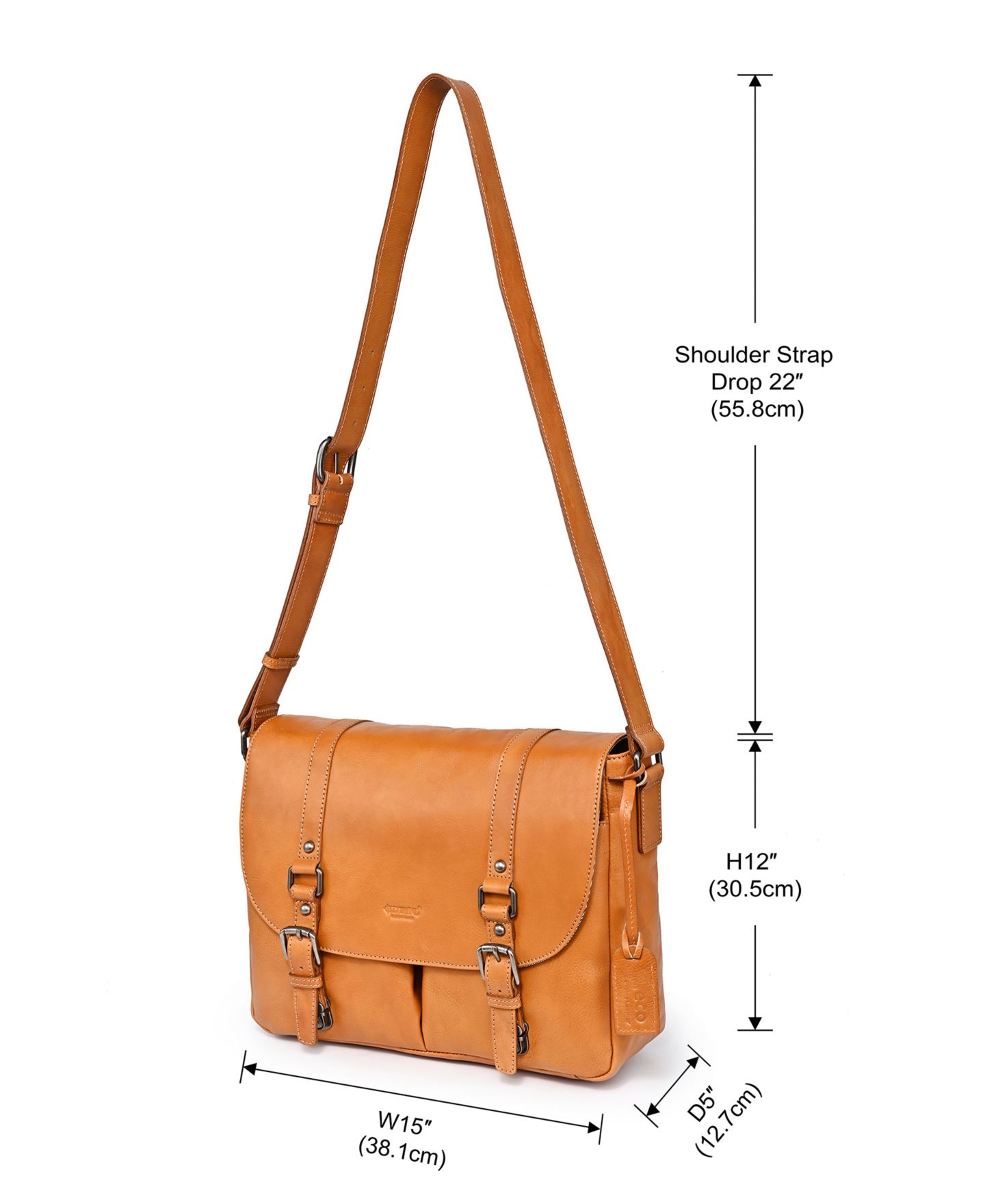 Сумка OLD TREND Moonlight Leather Messenger, цвет: Каштановый — фото 4