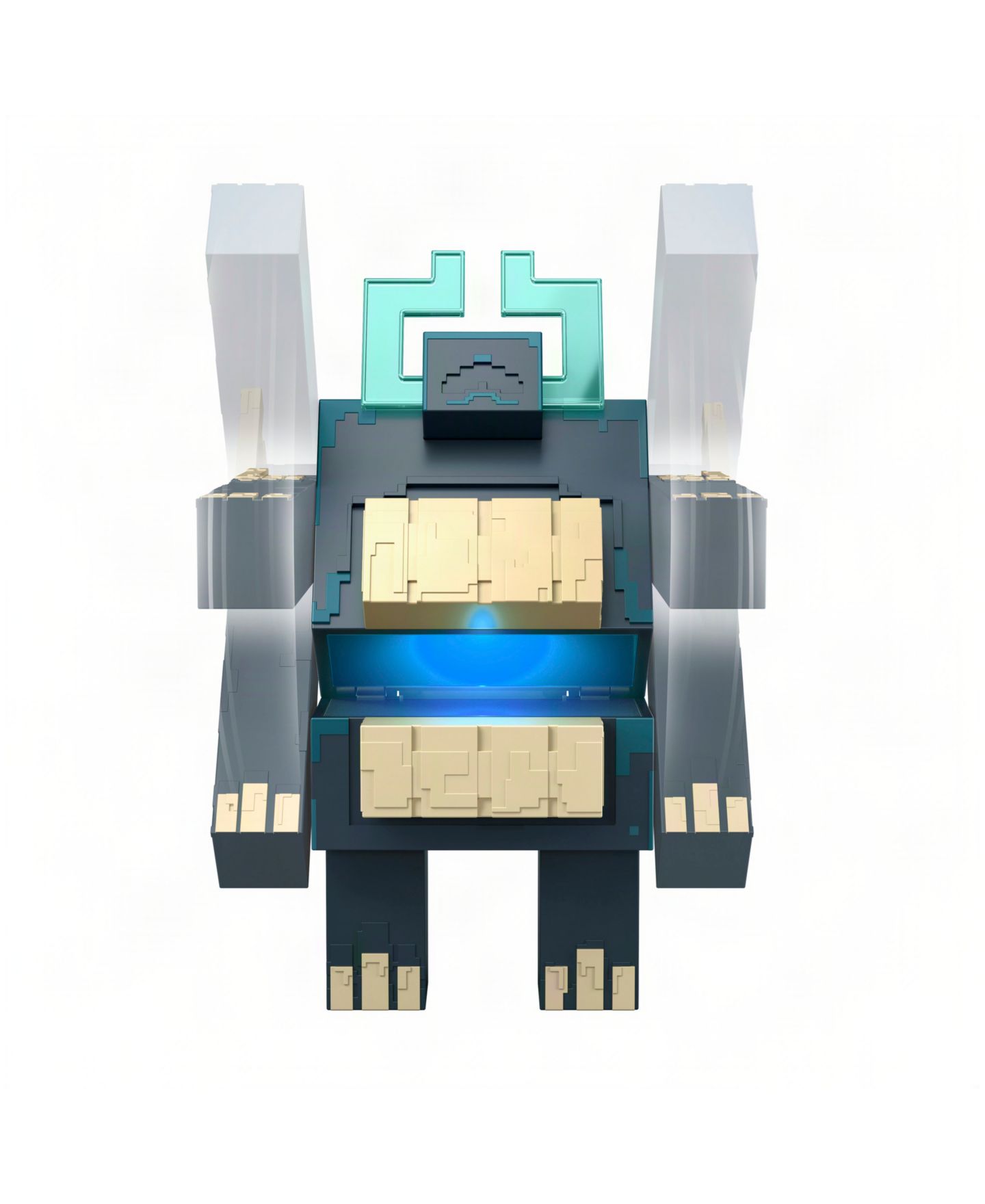 Детские фигурки Minecraft Twisted Warden & Soul Corrupted Creeper Lights & Sounds Slam Attack Figures, 2-Piece, Ages 6+ — фото 5