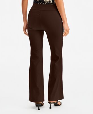 ladies brown dress pants I.N.C. International Concepts Women's Flare-Leg Pull-On Pants, Exclusively at Macy's these pants are thoughtfully OKENDO 0 - 10 Red blazer outfit ❤️❤️😍 Size:6XS