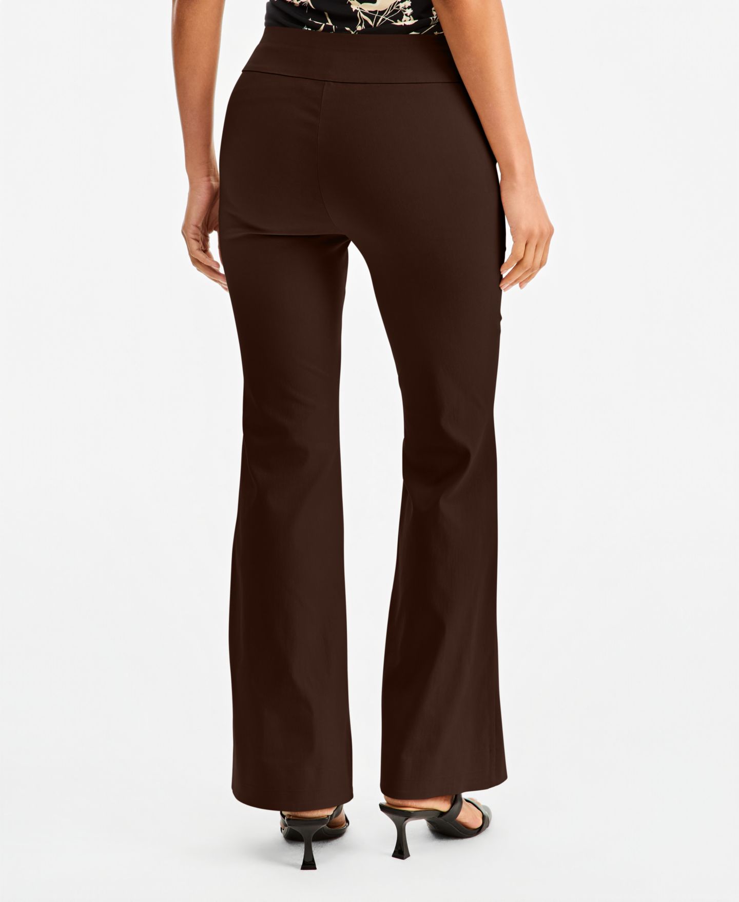 Женские брюки I.N.C. International Concepts Flare-Leg Pull-On, цвет: Кофейный — фото 2