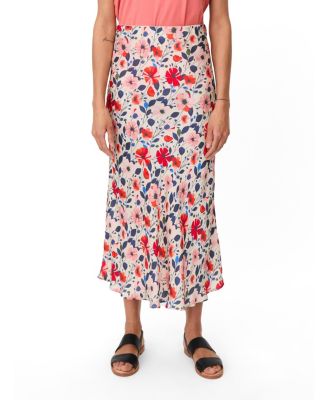 Women's High-Waist Floral Midi Skirt