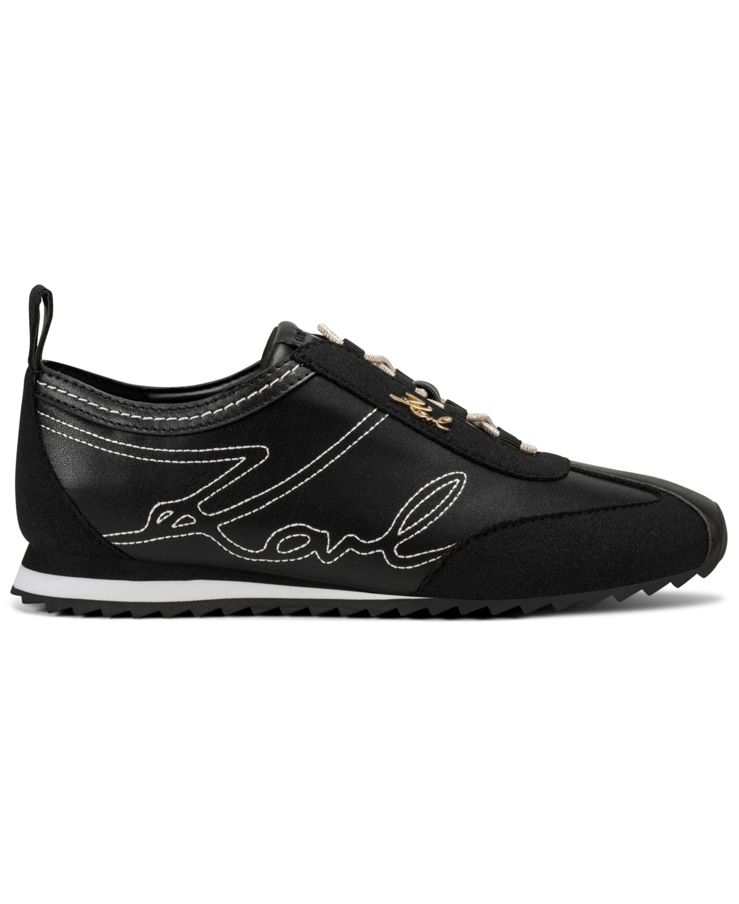 Женские кроссовки KARL LAGERFELD PARIS Alarise Lace-Up, цвет: Чёрный — фото 2