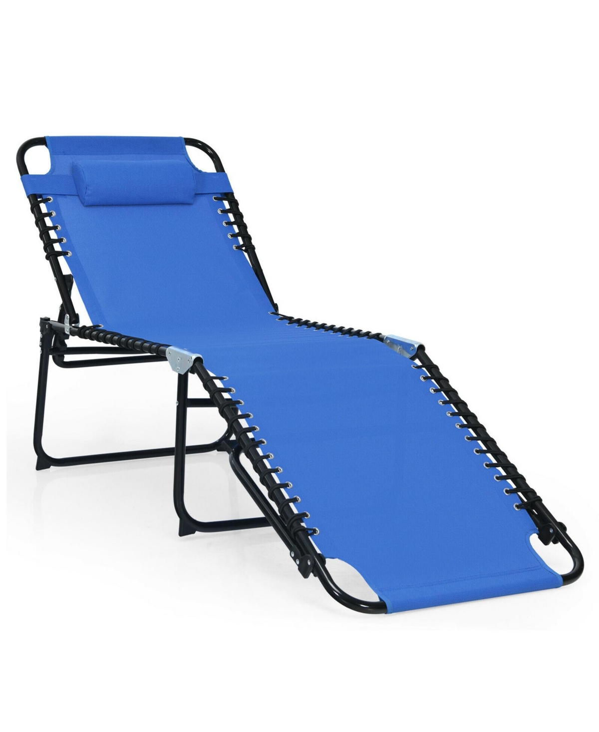 Mecale Foldable Reclining Lounge Chair with Adjustable Backrest
