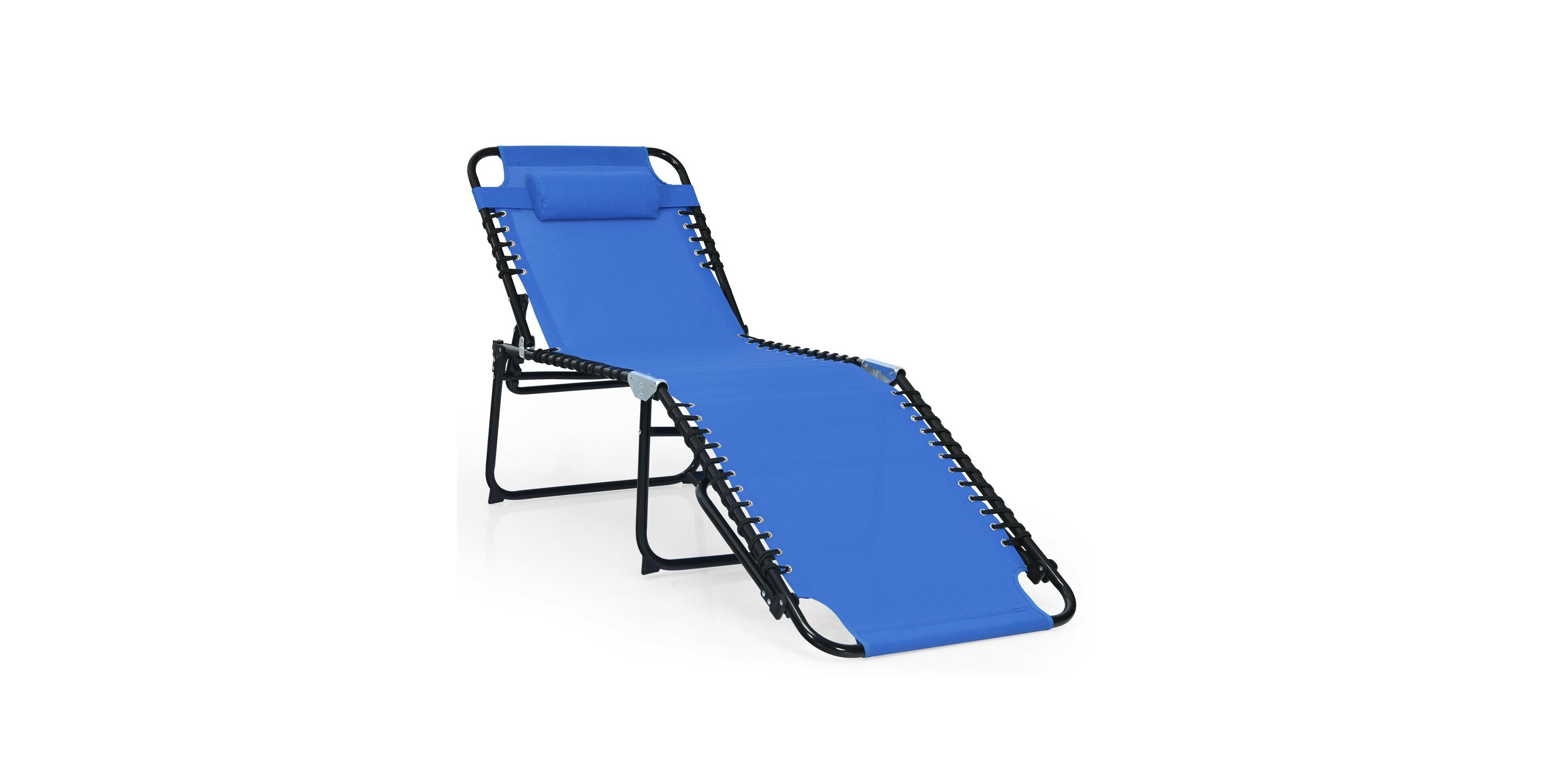 Mecale Foldable Reclining Lounge Chair with Adjustable Backrest