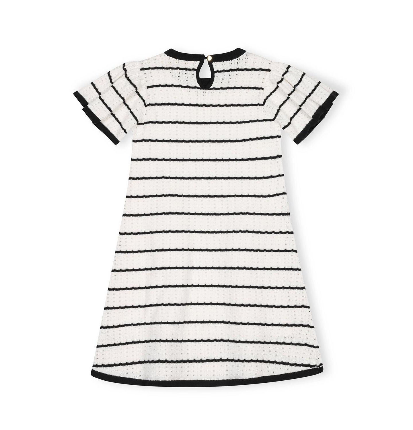 Платье Hope & Henry Organic Bow Detail Pointelle Sweater Dress для девочек, цвет: Чёрный — фото 3