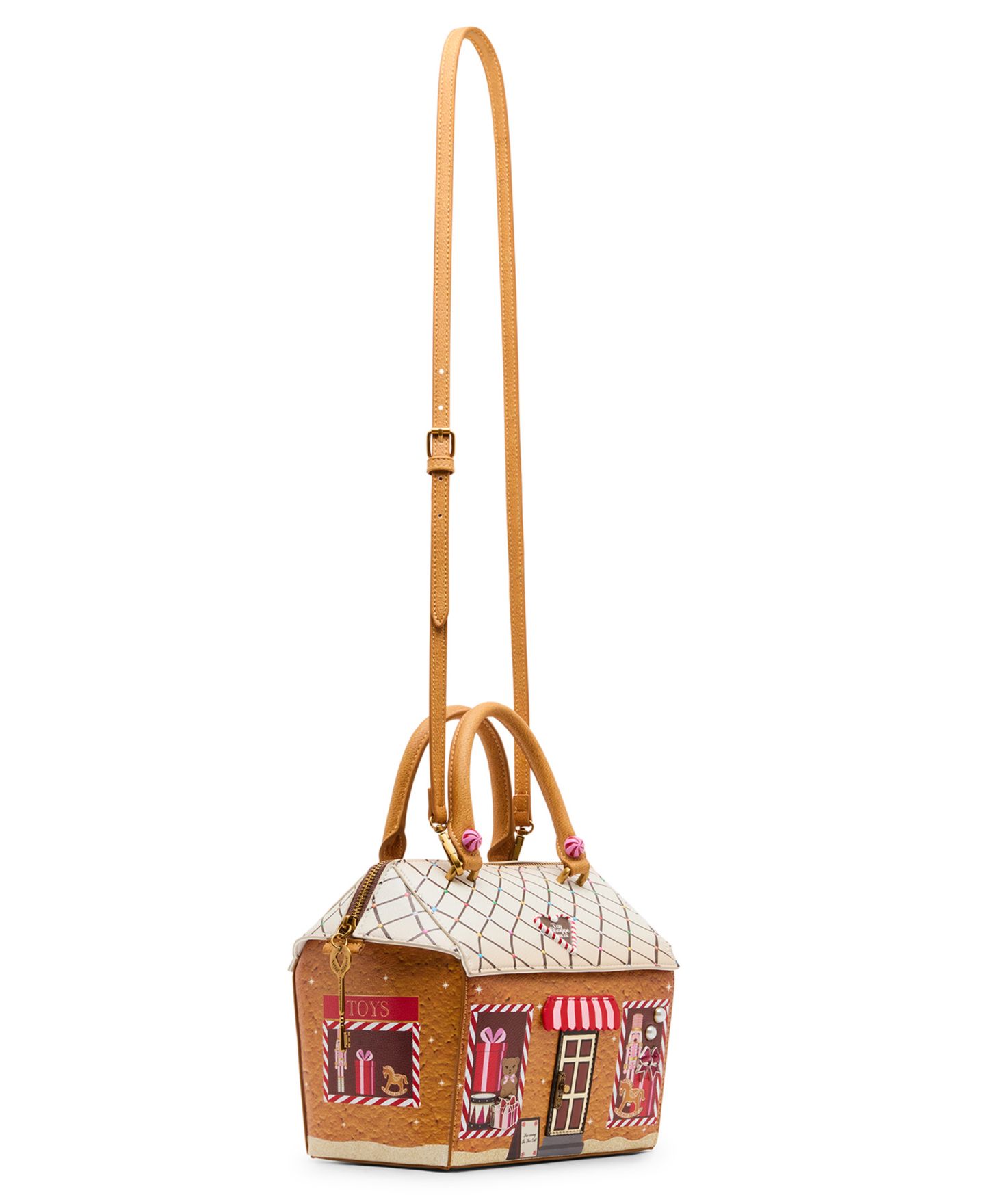 Женская сумка Betsey Johnson Treat Me Right Small Satchel Handbag, цвет: Коричневый — фото 3