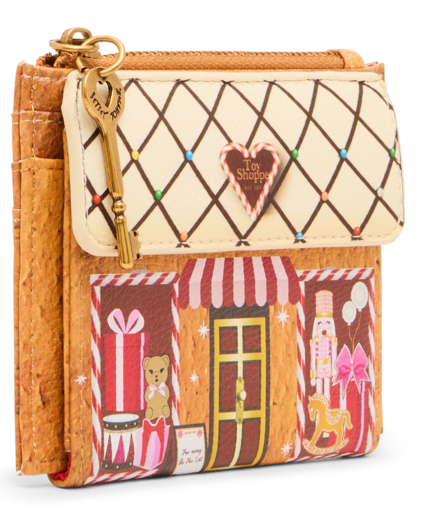 Женский кошелёк Betsey Johnson Treat Me Right Wallet, цвет: Коричневый — фото 3