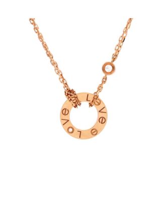 2 Diamonds Love Pendant Necklace
