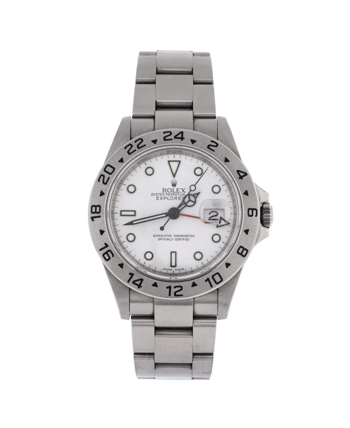 PreOwned Rolex Oyster Perpetual Explorer Ii Automatic Watch in Stainless Steel 40mm  Dial color white