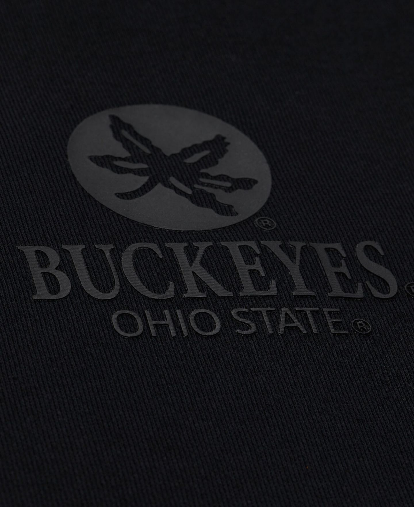 Мужское худи Mitchell & Ness Black Ohio State Buckeyes Monochrome Icon Fleece — фото 3