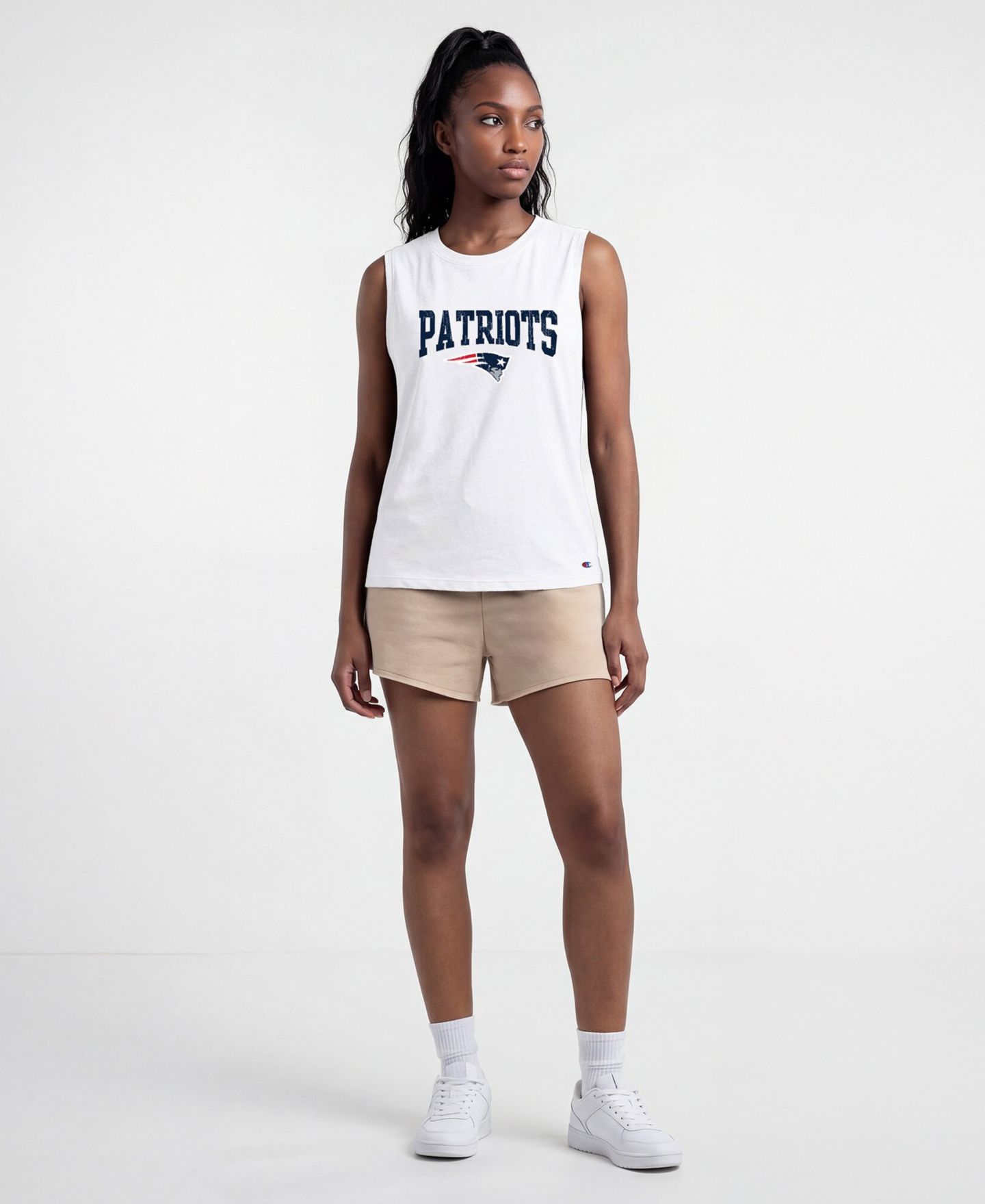 Женский топ Champion New England Patriots Distressed Muscle — фото 3
