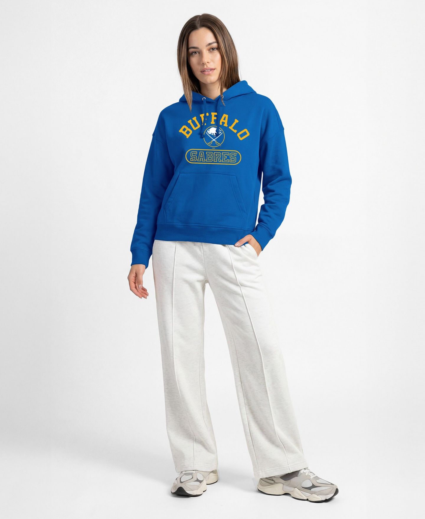 Женское худи Champion Buffalo Sabres Arched Pill Box Graphic Fleece-Lined — фото 3