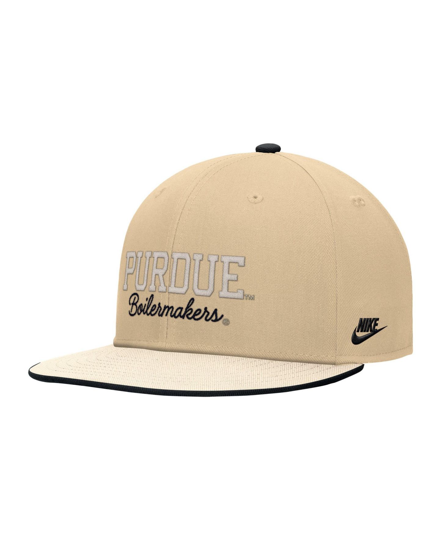 Мужская кепка Nike Gold Purdue Boilermakers Vintage Script Pro Dri-FIT Snapback Hat — фото 2
