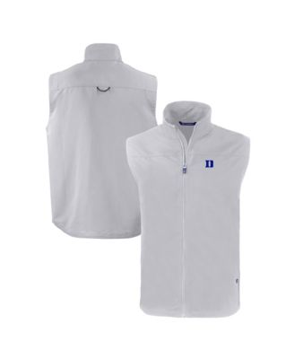 Men's Gray Duke Blue Devils Charter Full-Zip Vest