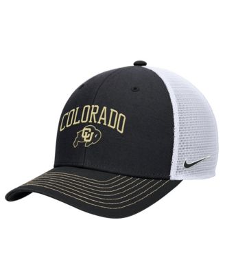 Men's Black Colorado Buffaloes Rise Adjustable Trucker Hat