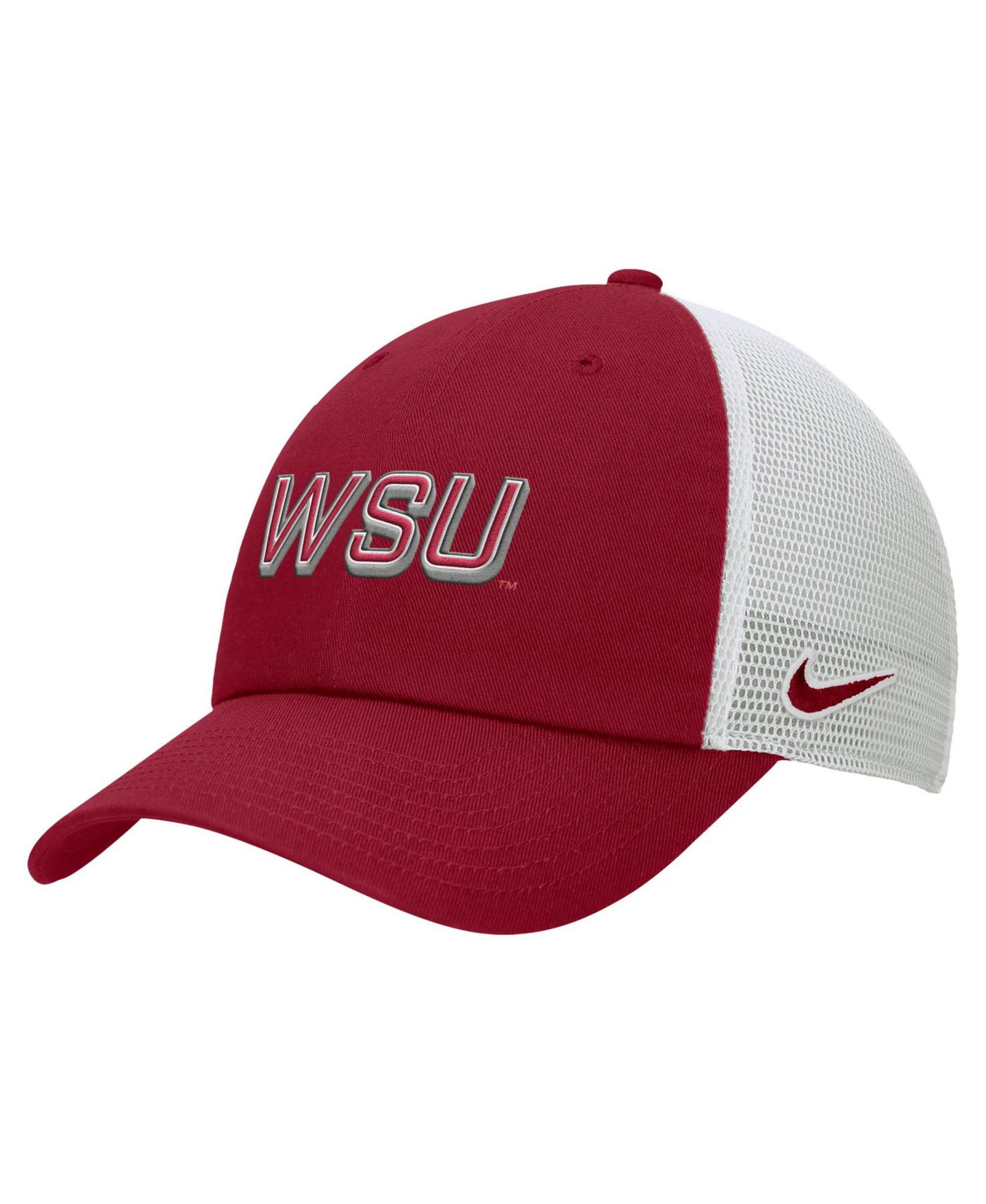 Мужская кепка Nike Crimson Washington State Cougars On-Field Club Adjustable Trucker Hat — фото 1