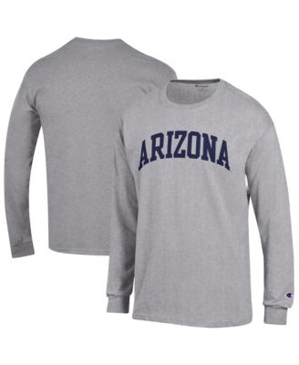 Men's Heather Gray Arizona Wildcats Basic Arch Long Sleeve T-Shirt