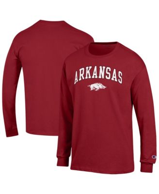 Men's&nbsp;Champion Cardinal Arkansas Razorbacks Arch Over Logo Long Sleeve T-Shirt