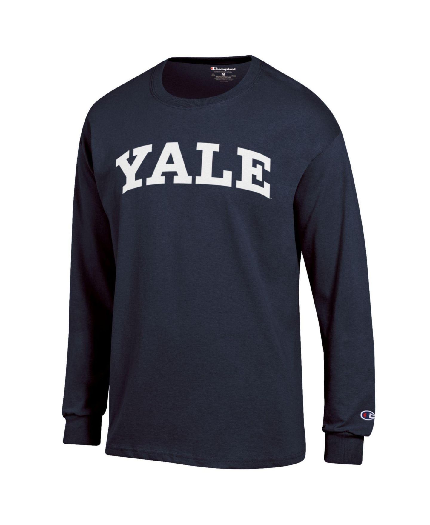 Мужская футболка Champion Navy Yale Bulldogs Basic Arch Long Sleeve — фото 2