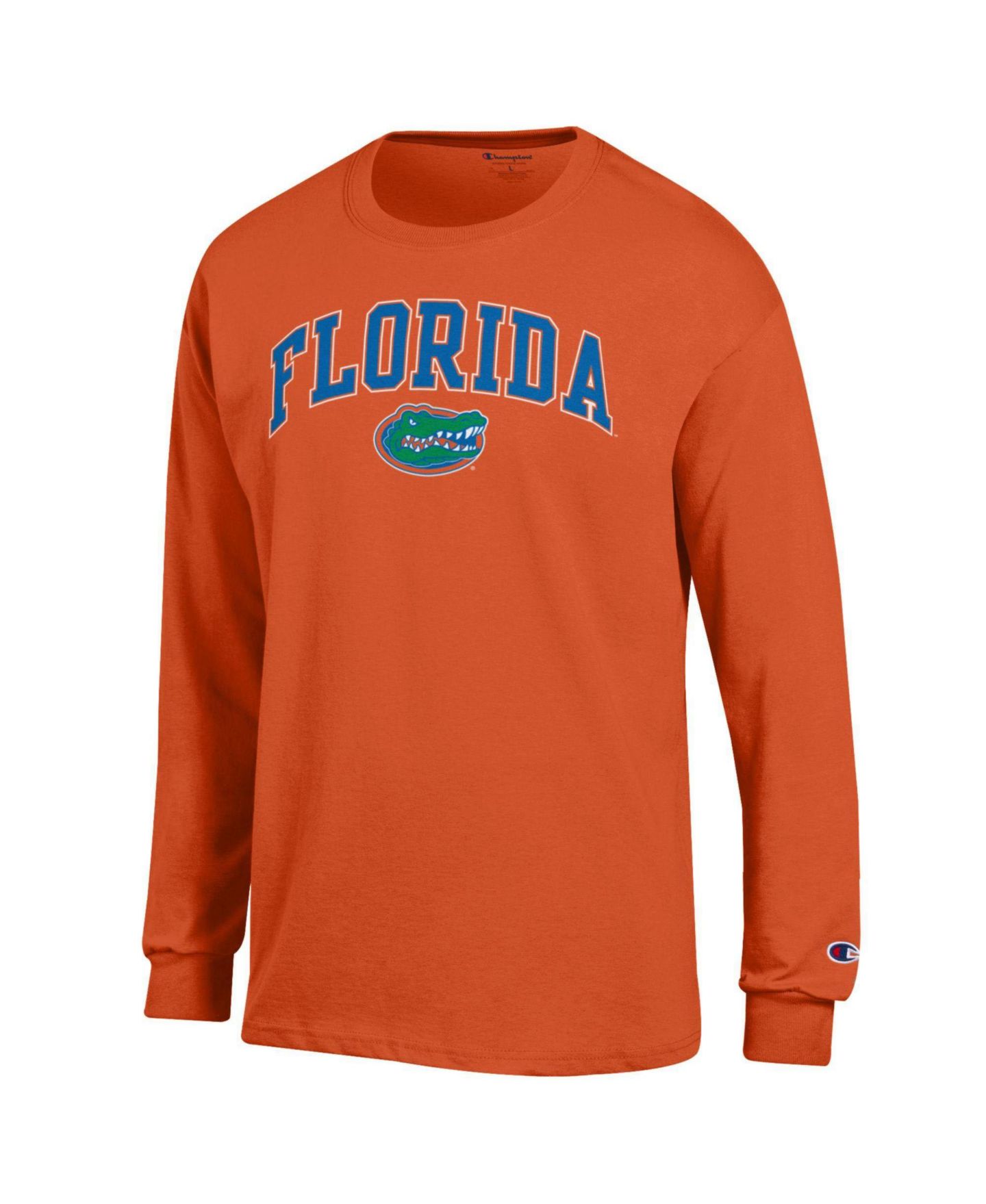 Мужская футболка Champion Orange Florida Gators Arch Over Logo Long Sleeve, цвет: Чёрный — фото 4