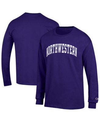 Men's Purple Northwestern Wildcats Basic Arch Long Sleeve T-Shirt