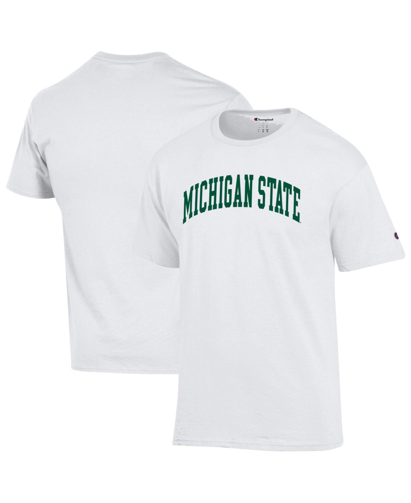 Мужская футболка Champion White Michigan State Spartans Basic Arch — фото 1