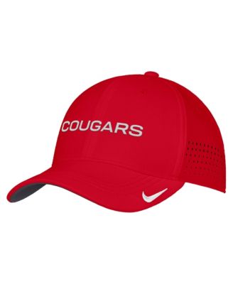 Men's Red Houston Cougars 2026 On-Field AeroBill SwooshFlex Dri-FIT Hat