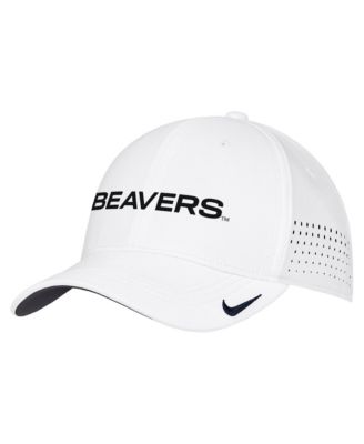 Men's White Oregon State Beavers 2026 On-Field AeroBill SwooshFlex Dri-FIT Hat