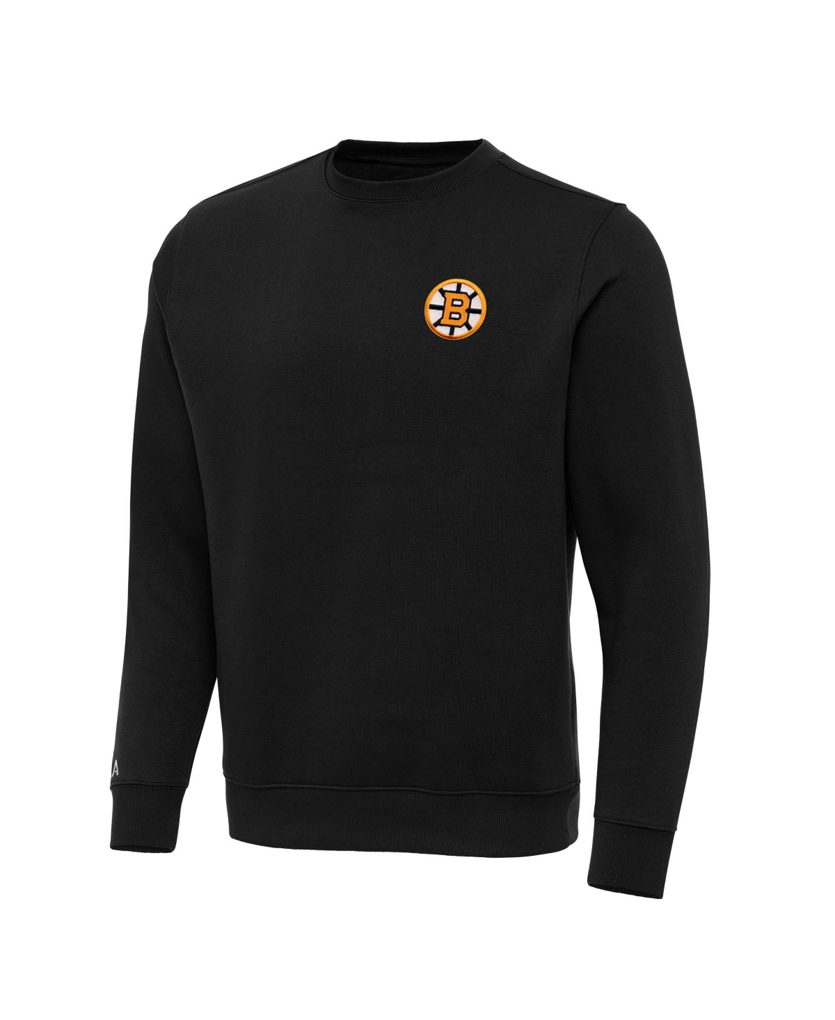 Antigua Men's Black Boston Bruins Victory Pullover Sweatshirt In Black
