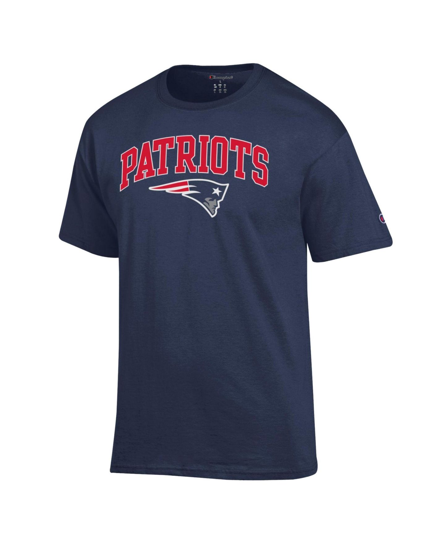 Мужская футболка Champion Navy New England Patriots Arch Over Logo — фото 2