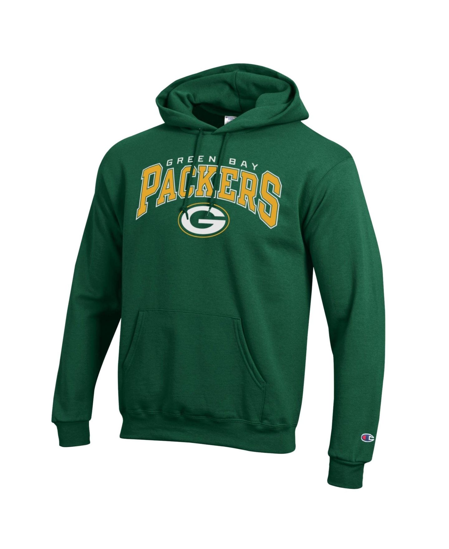 Мужское худи Champion Green Green Bay Packers Power Blend Arch over Logo — фото 2