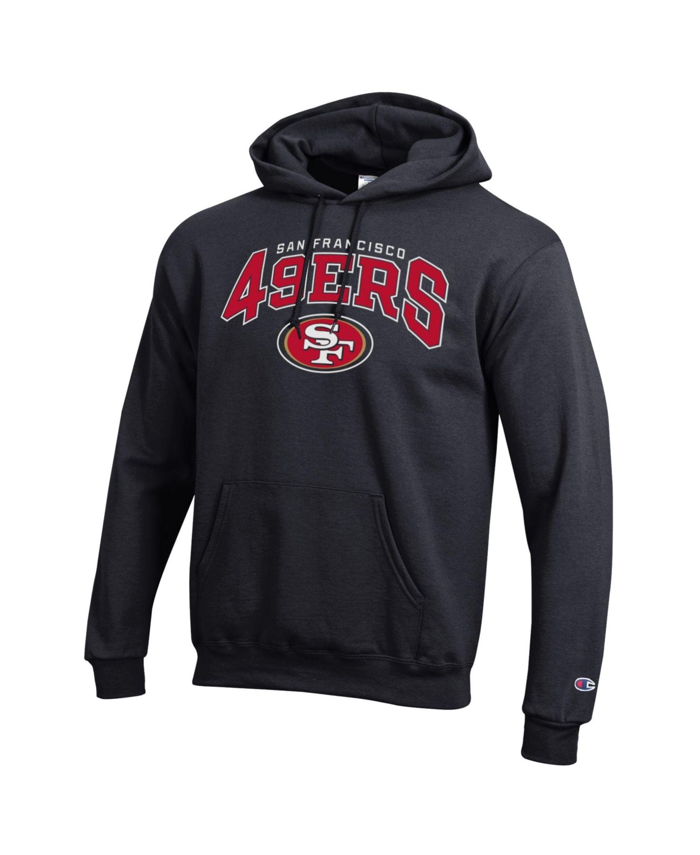 Мужское худи Champion Black San Francisco 49ers Power Blend Arch over Logo — фото 2