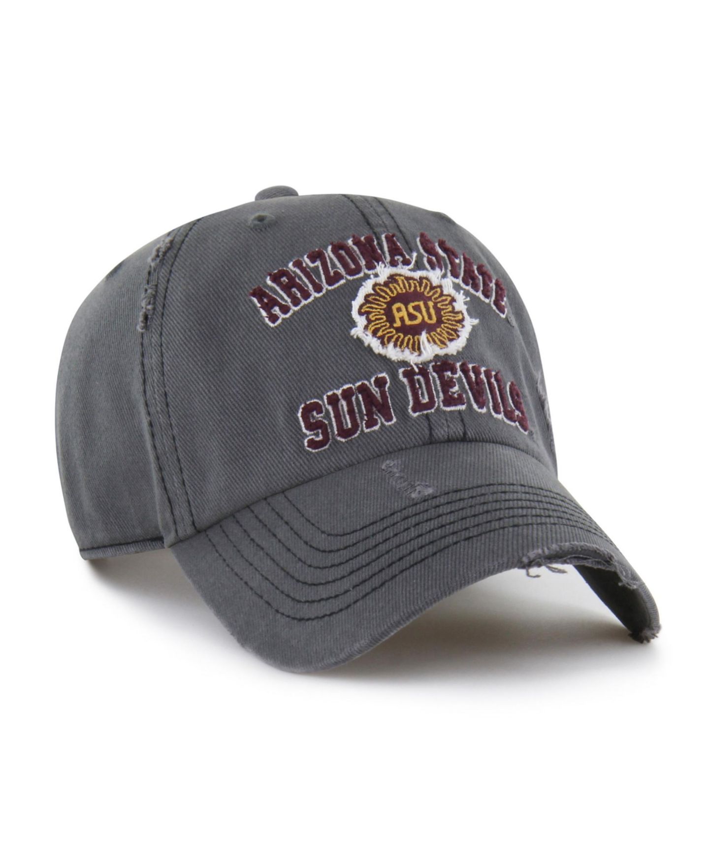 Кепка '47 Brand Charcoal Arizona State Sun Devils Well-Worn Seymore Clean Up Adjustable Hat — фото 2
