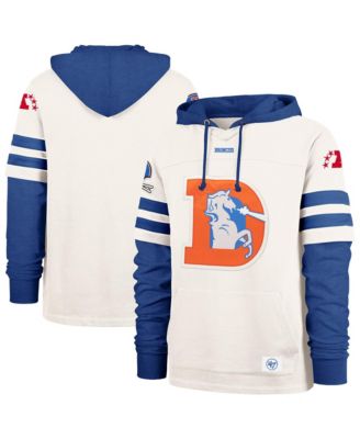 Men's Cream Denver Broncos Split Zone Cornerback Duo Lacer Hoodie