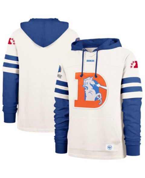 '47 Brand Мужское худи '47 Denver Broncos Split Zone Cornerback Duo со шнуровкой, Cream