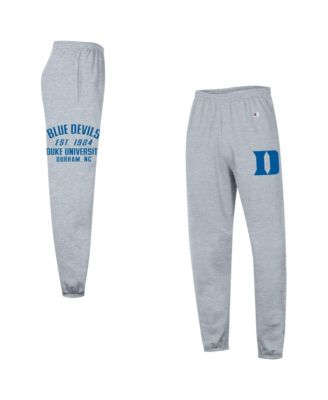 Men's Heather Gray Duke Blue Devils Powerblend Banded Fleece Sweatpants