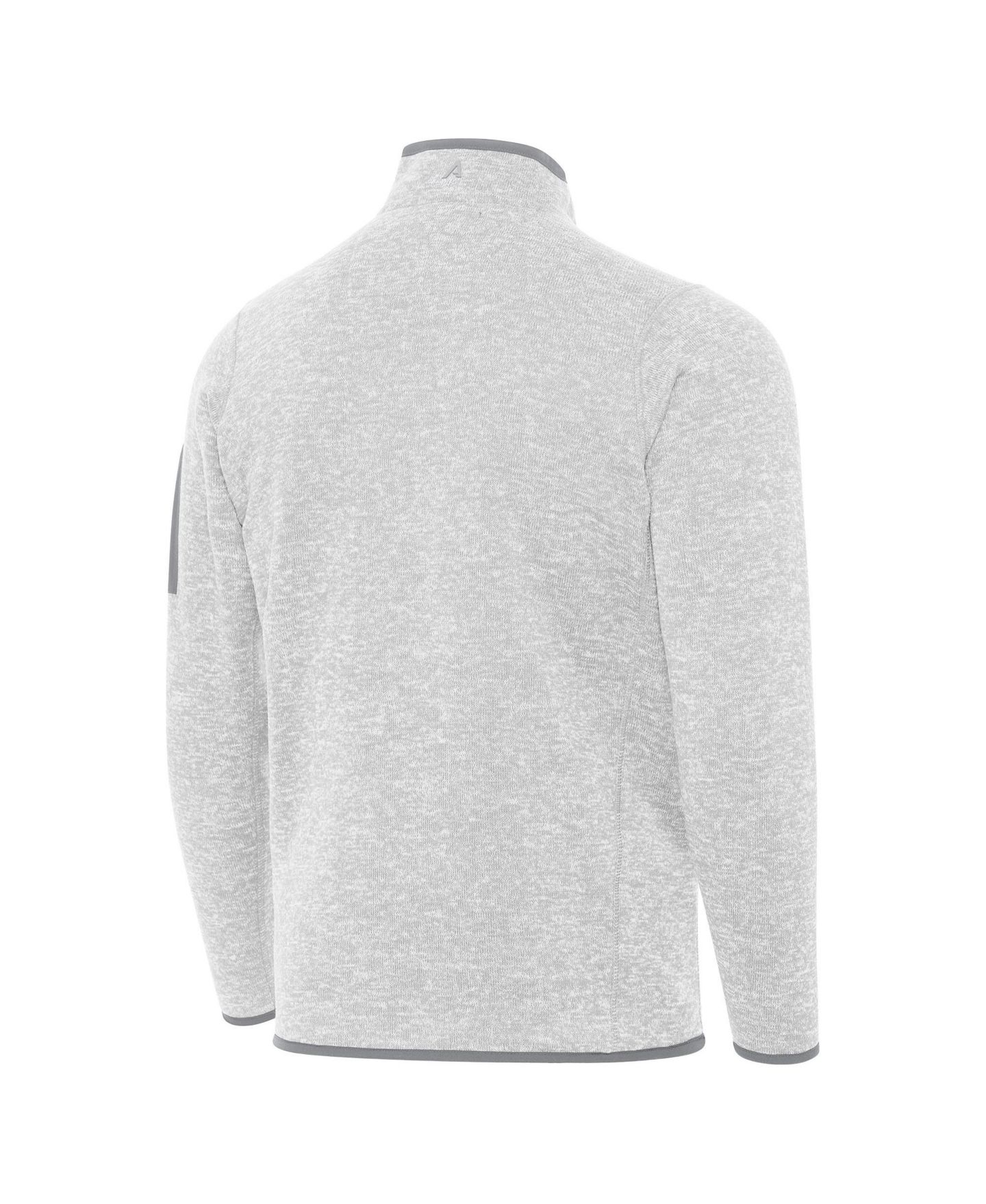 Мужские толстовки Antigua Heather Gray Indiana Hoosiers College Football Playoff 2026 Rose Bowl Champions Fortune Quarter-Zip Pullover — фото 3