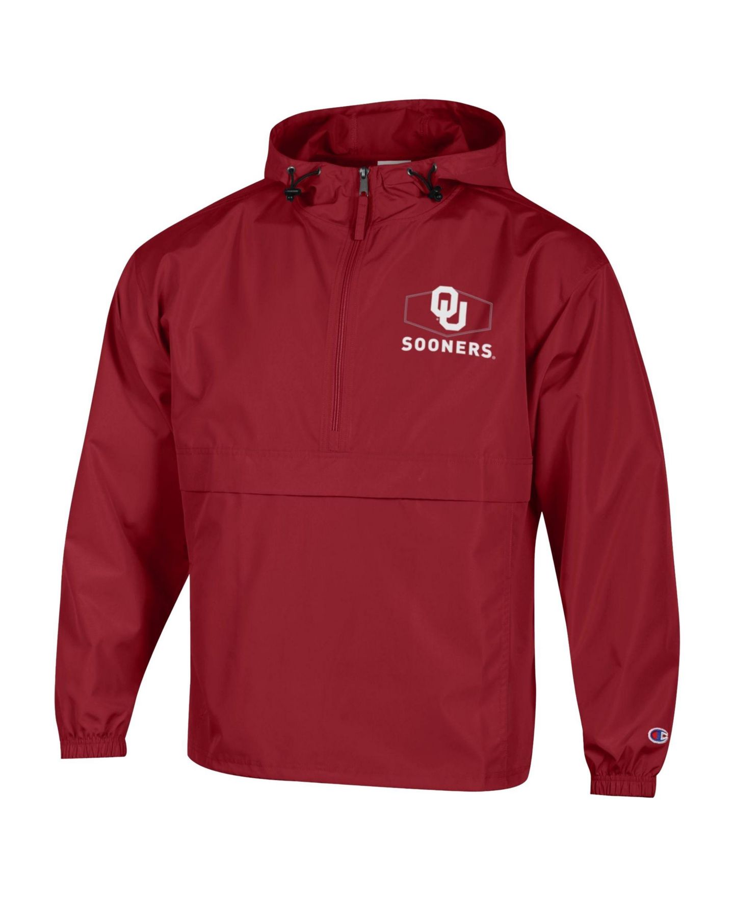 Мужская куртка Champion Crimson Oklahoma Sooners Delay Packable Half-Zip — фото 2