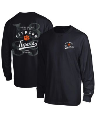 Men's Black Clemson Tigers Laminated All-Star Long Sleeve T-Shirt