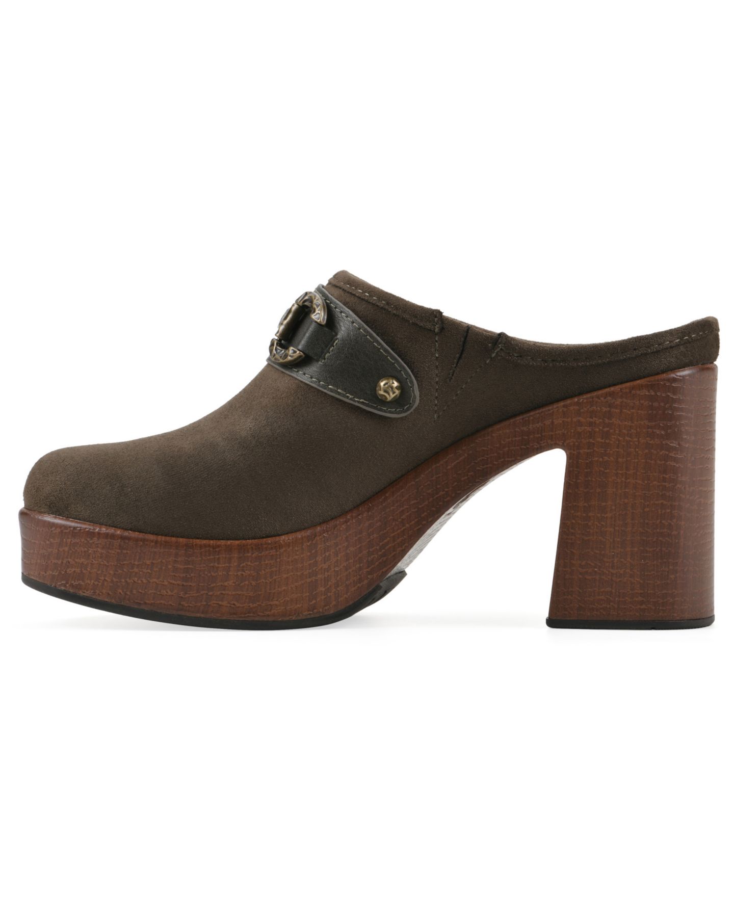 Женские сабо White Mountain Barleys Platform Heel Mule, цвет: Армейский разноцветный — фото 6