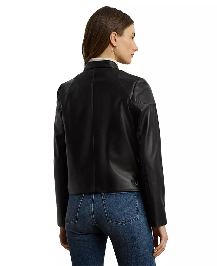 Women's Lambskin Moto Jacket - thumbnail 5