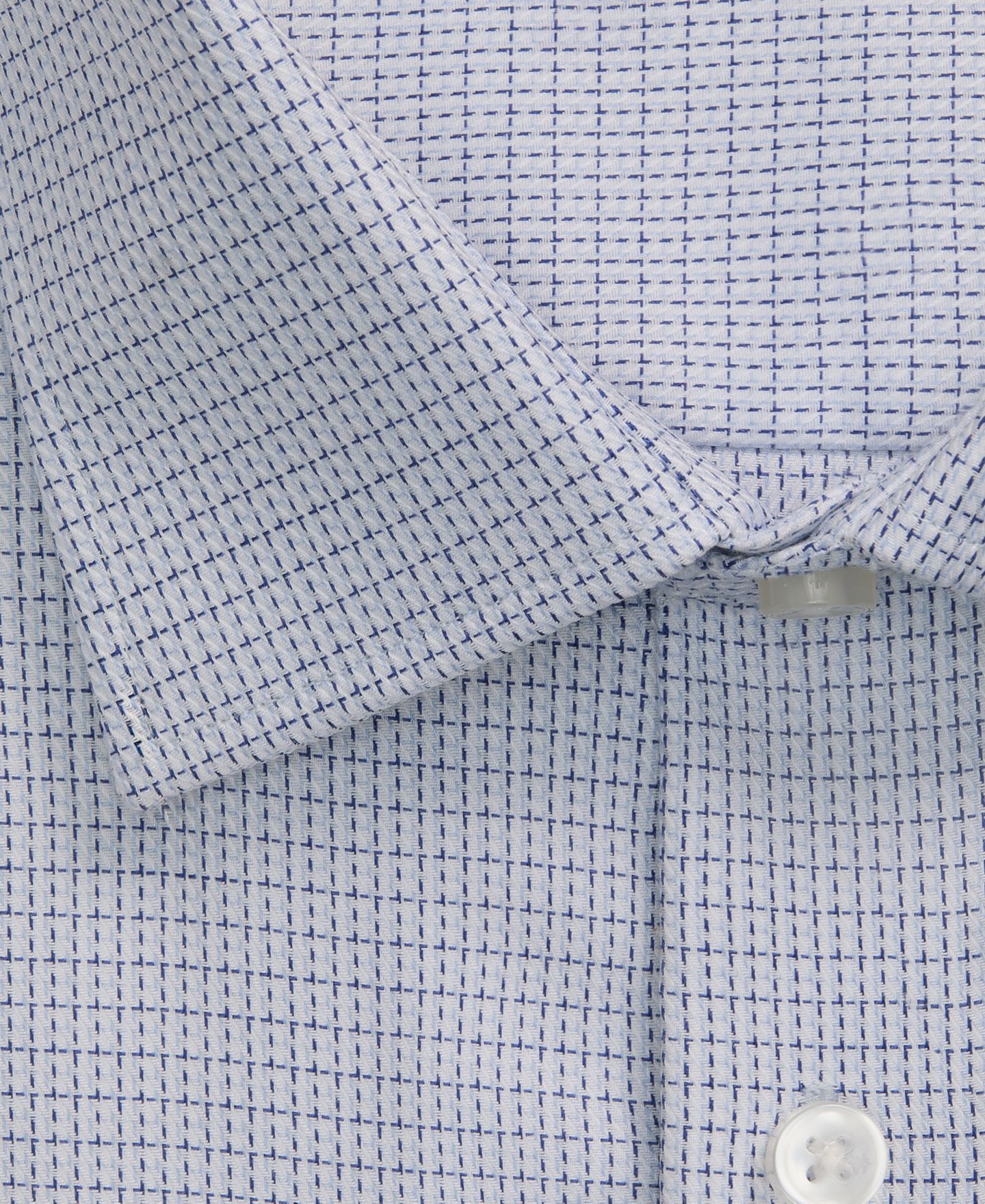 Мужская рубашка Calvin Klein Cotton Stretch Slim-Fit Dress Shirt, цвет: Синий — фото 2