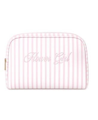 Women's Flower Girl Striped Cosmetic Bag
