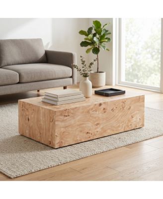  Wood-Grain MDF Square Coffee Table / Side Table (39.4)