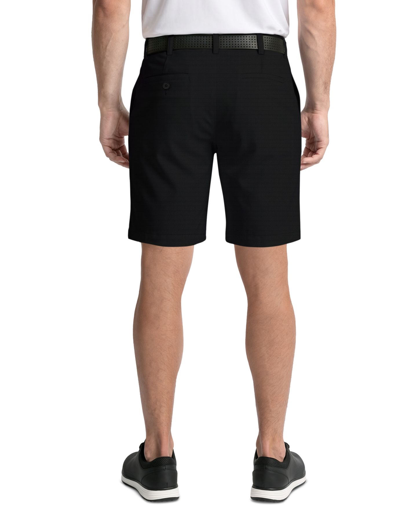 Мужские шорты PGA TOUR Herringbone Moisture-Wicking Shorts, 8" Inseam, цвет: Caviar — фото 3