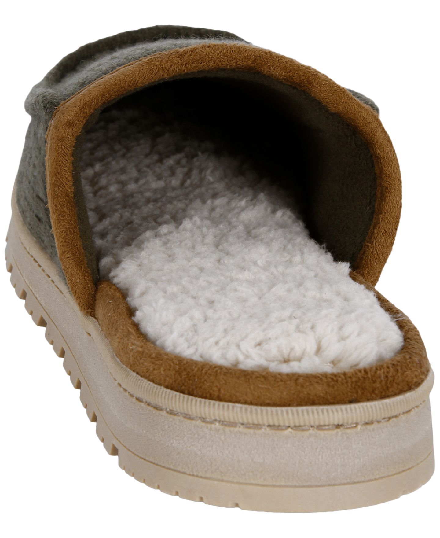 Мужские сабо Isotoner Ribbed Knit Clog Slippers, цвет: Зелёный — фото 4