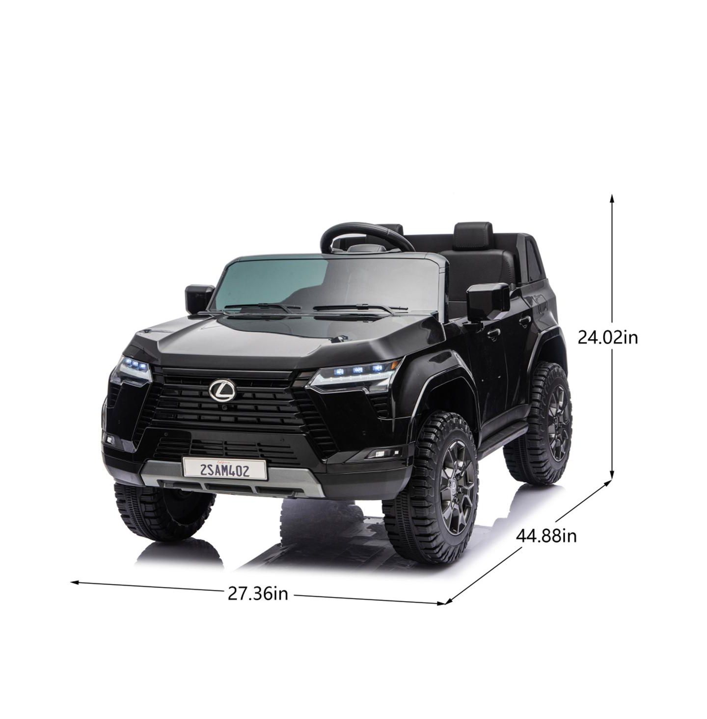 Детская игрушка YOBTOP 24V 2-Seater 2.4G Remote-Control Ride On Car, 110 lbs Capacity, Ages 3-6, цвет: Чёрный — фото 3