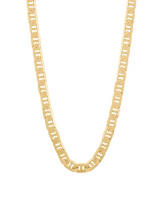 Solid Mariner Chain 22" Necklace in 18k Gold-Plated Sterling Silver