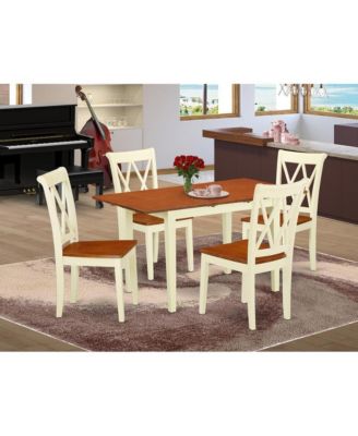 Dining Room Set Buttermilk and Cherry, NOCL5-BMK-W